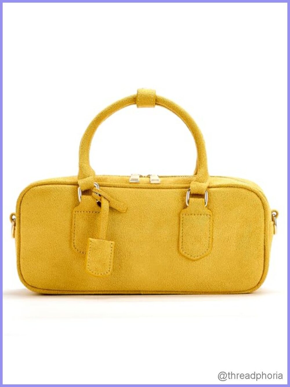 Faux Suede Crossbody Bag for Women Fall Winter Handbag Compact Shoulder Barrel